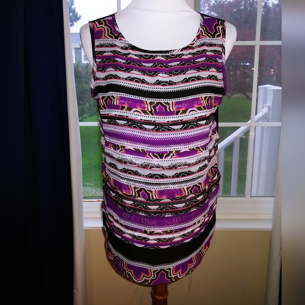 Dana Bachmann women's medium multicolor tank top
